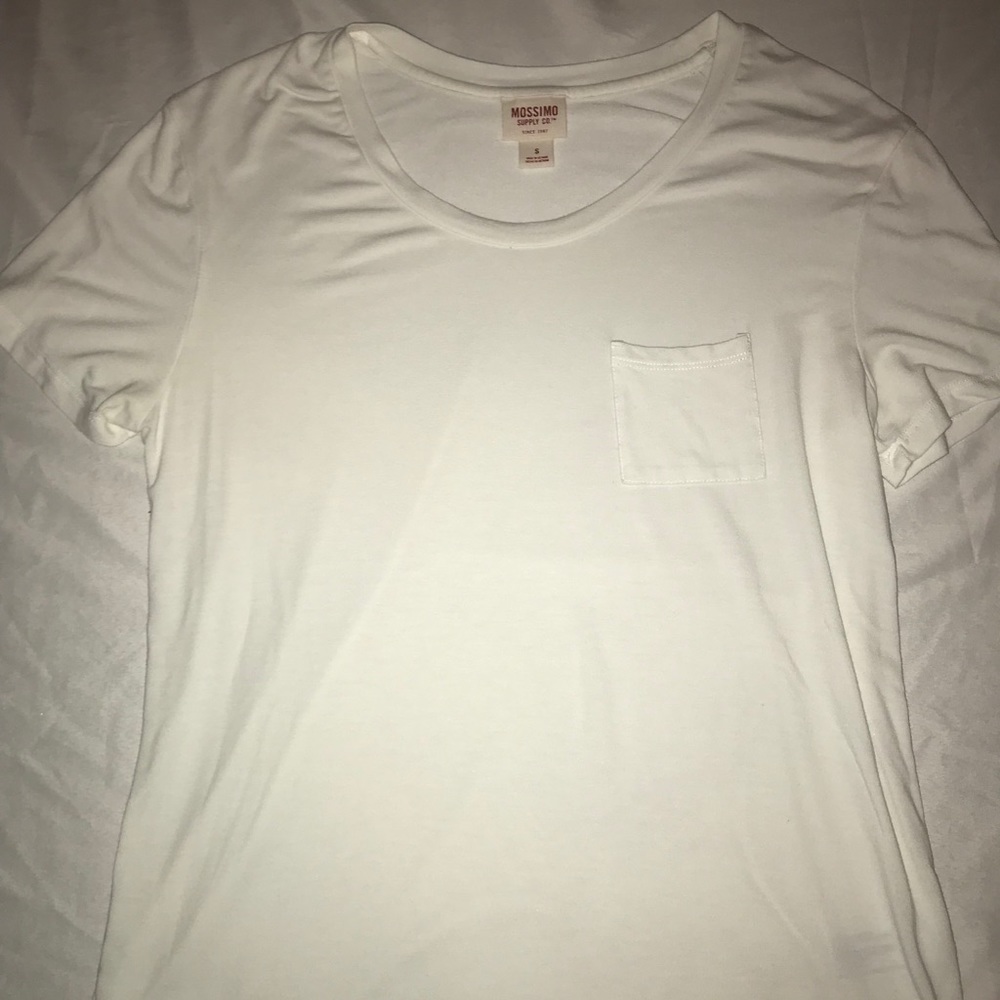 Super Soft White Pocket Tee
